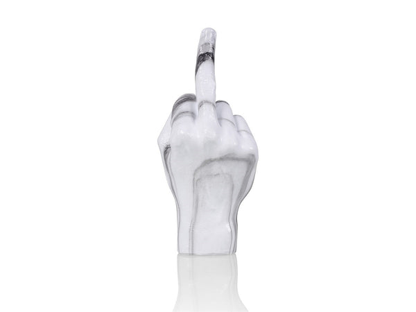 Sculpture Main F**k - Marbre Bitten – Objet déco original