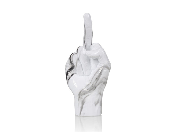 Sculpture Main F**k - Marbre Bitten – Objet déco original