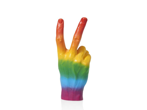 Sculpture Main Peace - Arc en ciel Bitten – Objet déco original