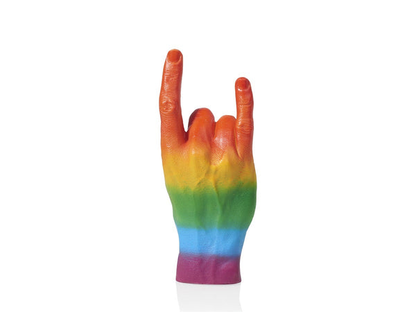 Sculpture Main You Rock - Arc en ciel Bitten – Objet déco original