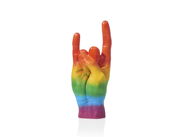 Sculpture Main You Rock - Arc en ciel Bitten – Objet déco original