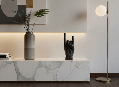 Hand You Rock Sculpture - Black