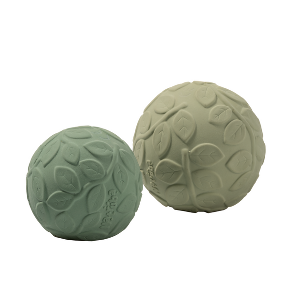 Set of 2 sensory balls green foliage