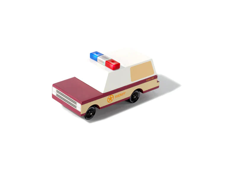 Candycar World Wooden Police Car - Sheriff