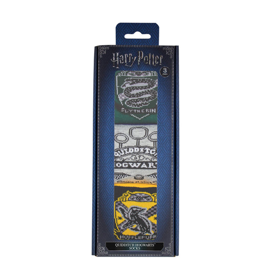 *Deluxe Edition Hogwarts Quidditch Set of 3 Pairs of Socks