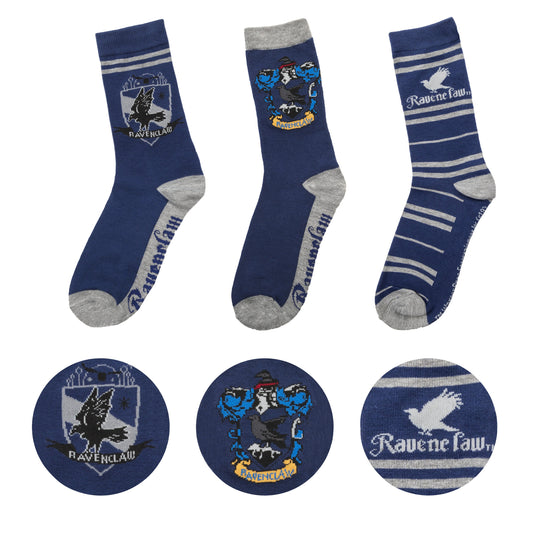 Set of 3 Pairs of Ravenclaw Socks