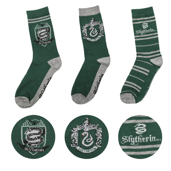 Set de 3 Paires de Chaussettes Serpentard