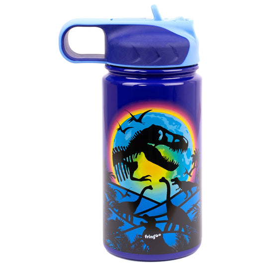 Acier inoxydable Gourde avec paille 350ml – dinosaure Moon