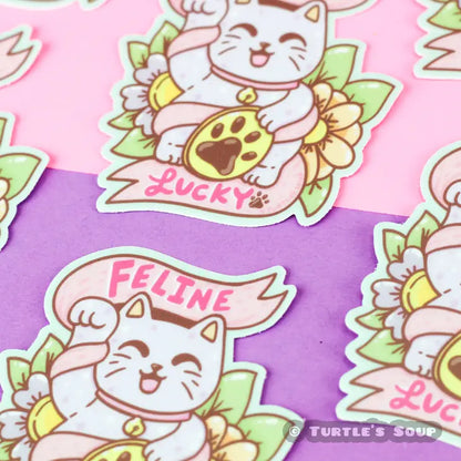Sticker Chat Chanceux "Feline Lucky"