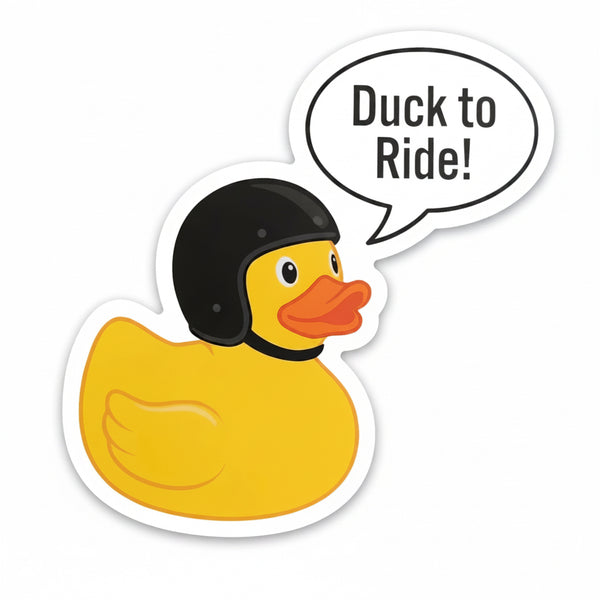 Sticker Duck Rider "Duck to Ride!"
