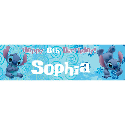 Disney Stitch Birthday Banner fille