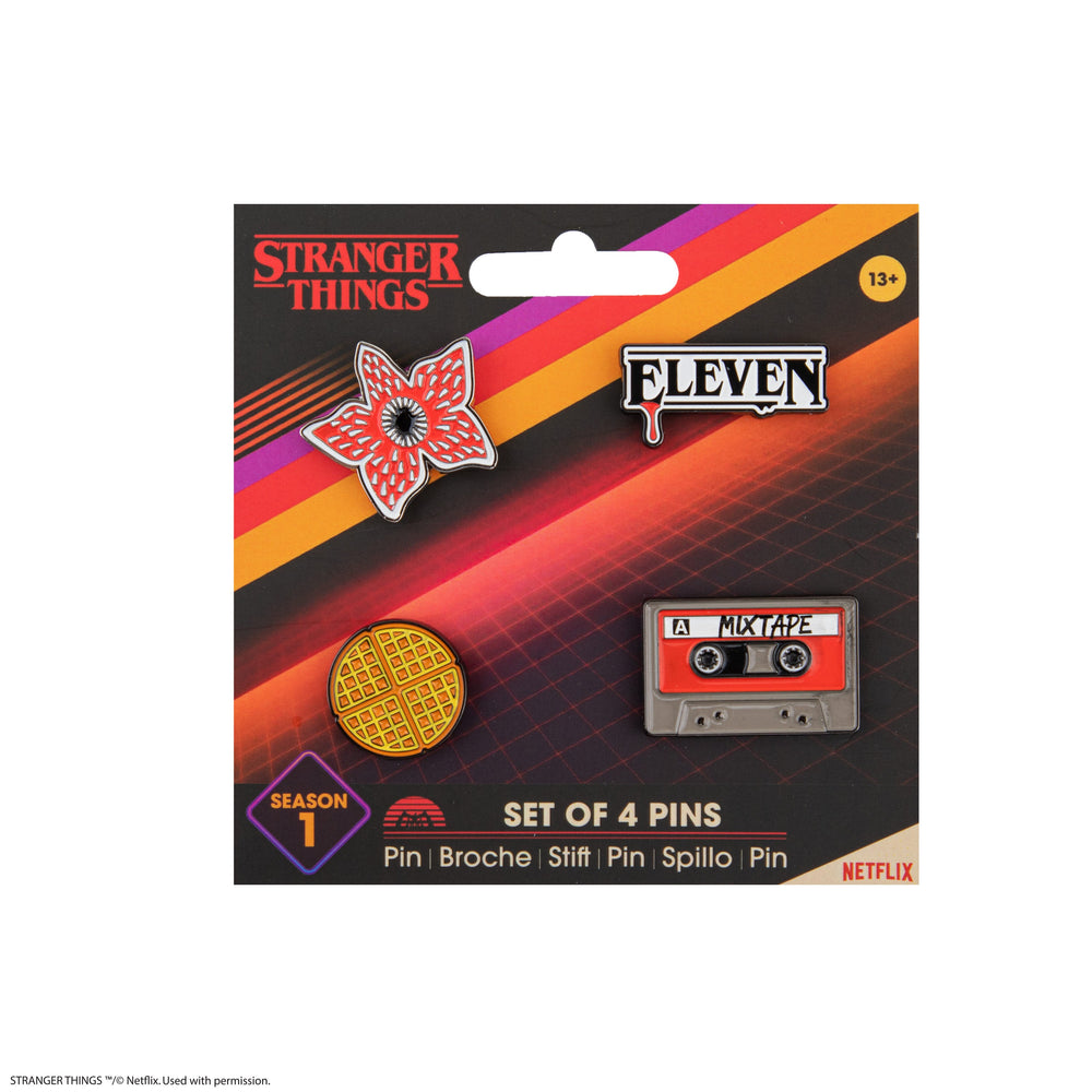 Set de 4 Pin's Stranger Things Saison 1