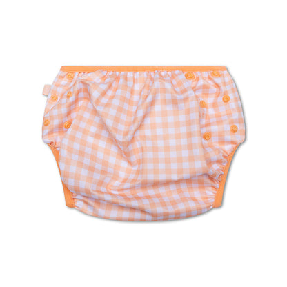 Swim Diaper - Orange/White - Sunset Grid