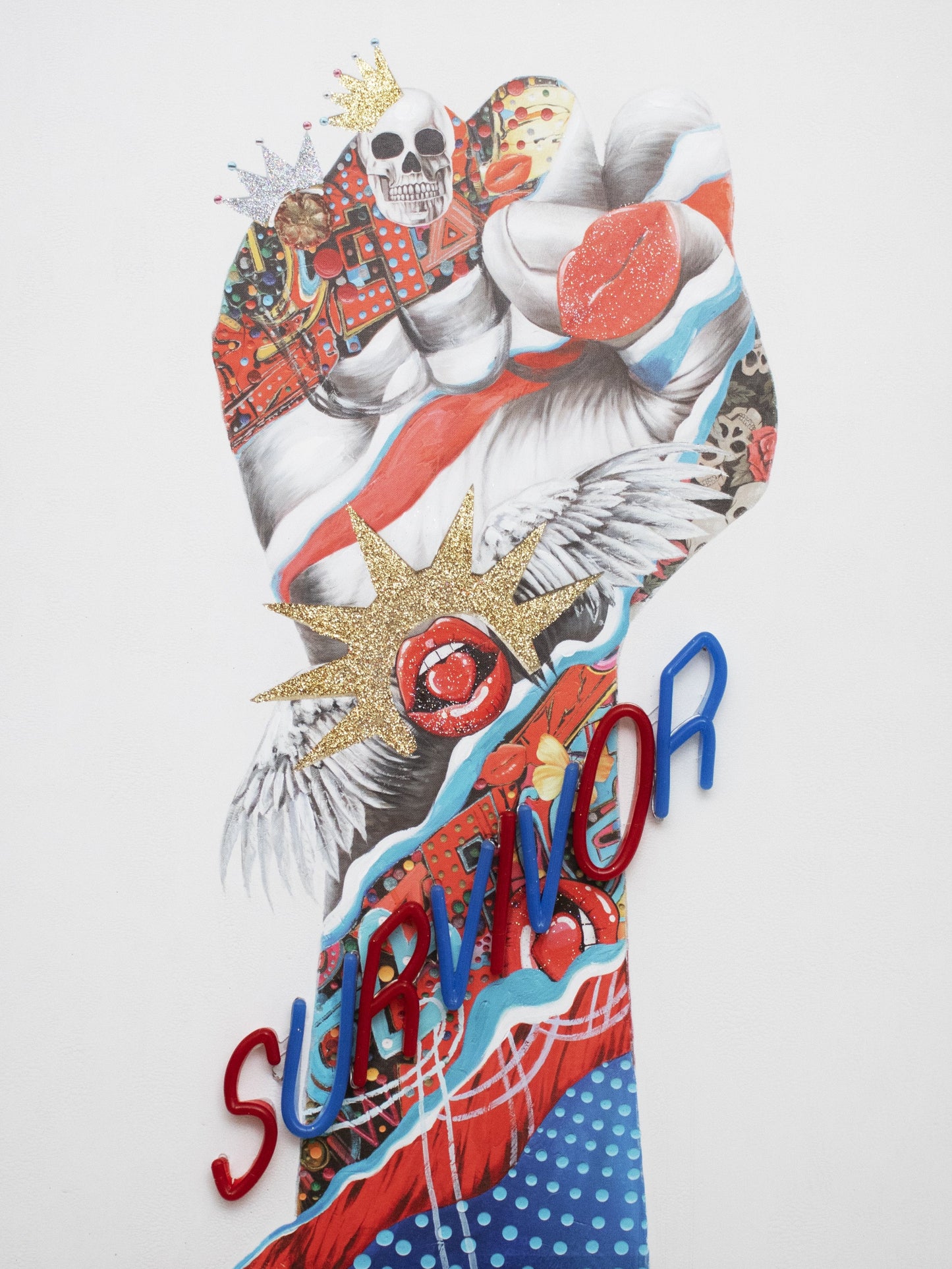 'Survivor' Wall Artwork with LED Neon - STANDARD