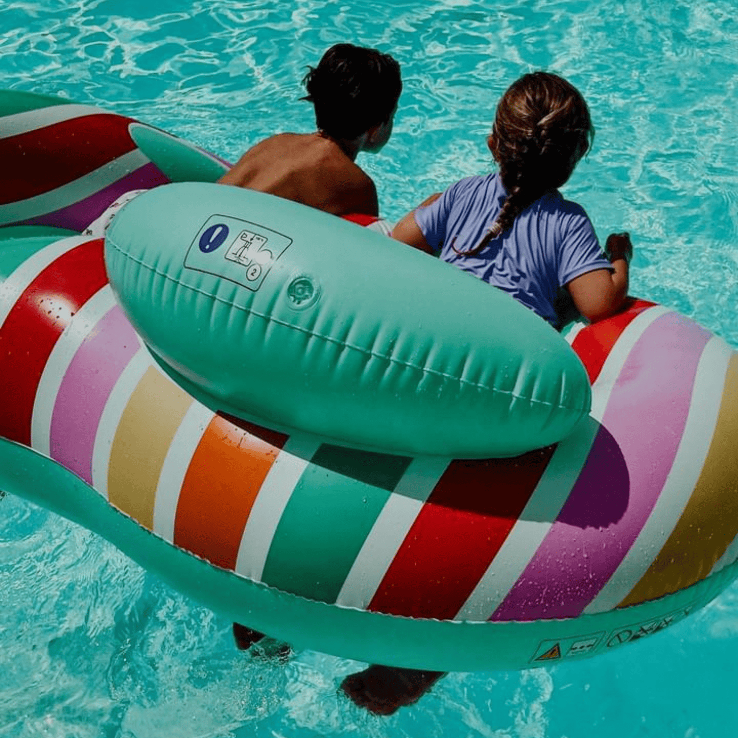Swim Ring Double - Multicolor - Color Rush - Ø 190 cm