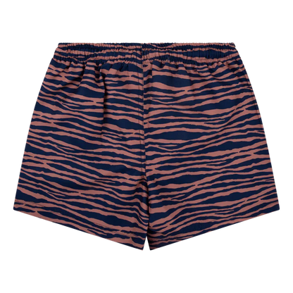 Swim Shorts - Blue/Orange - Vibrant Stripes