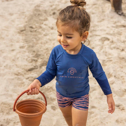 Swimming T-Shirt - Long Sleeve - Dark Blue - Solid Colour