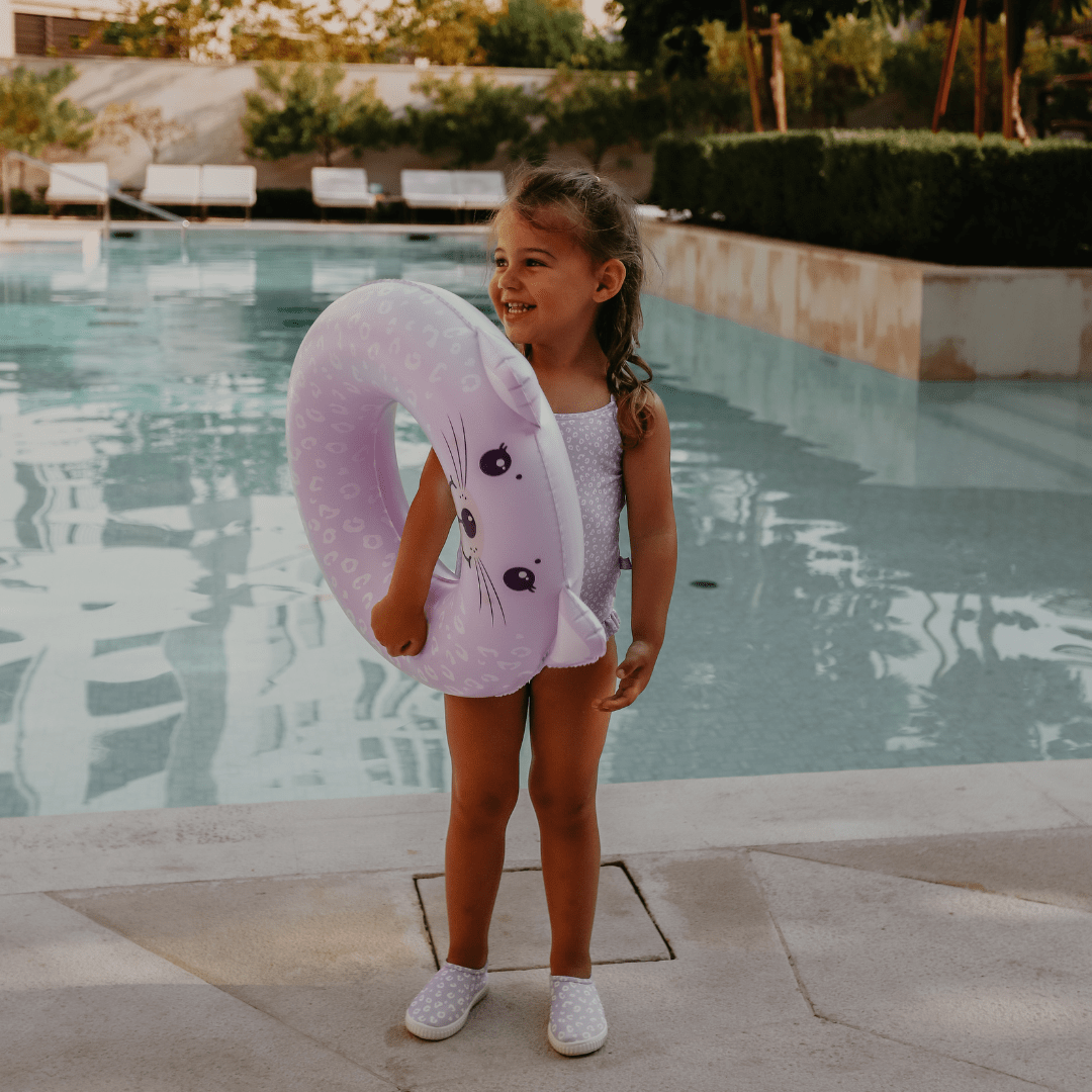 Animal Swim Ring - Lilac - Leopard - Ø 55 cm