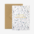 Terrazzo - Carte de Voeux - Feuille Dorée