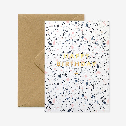 Terrazzo - Greeting Card - Gold Foil