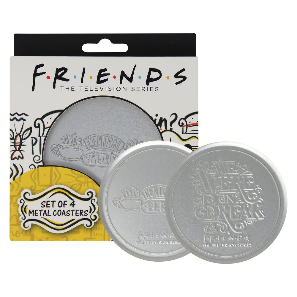 Set de 4 sous-verres métal embossés Friends