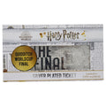 Réplique collector Harry Potter - ticket de la Coupe du Monde de Quidditch plaqué argent
