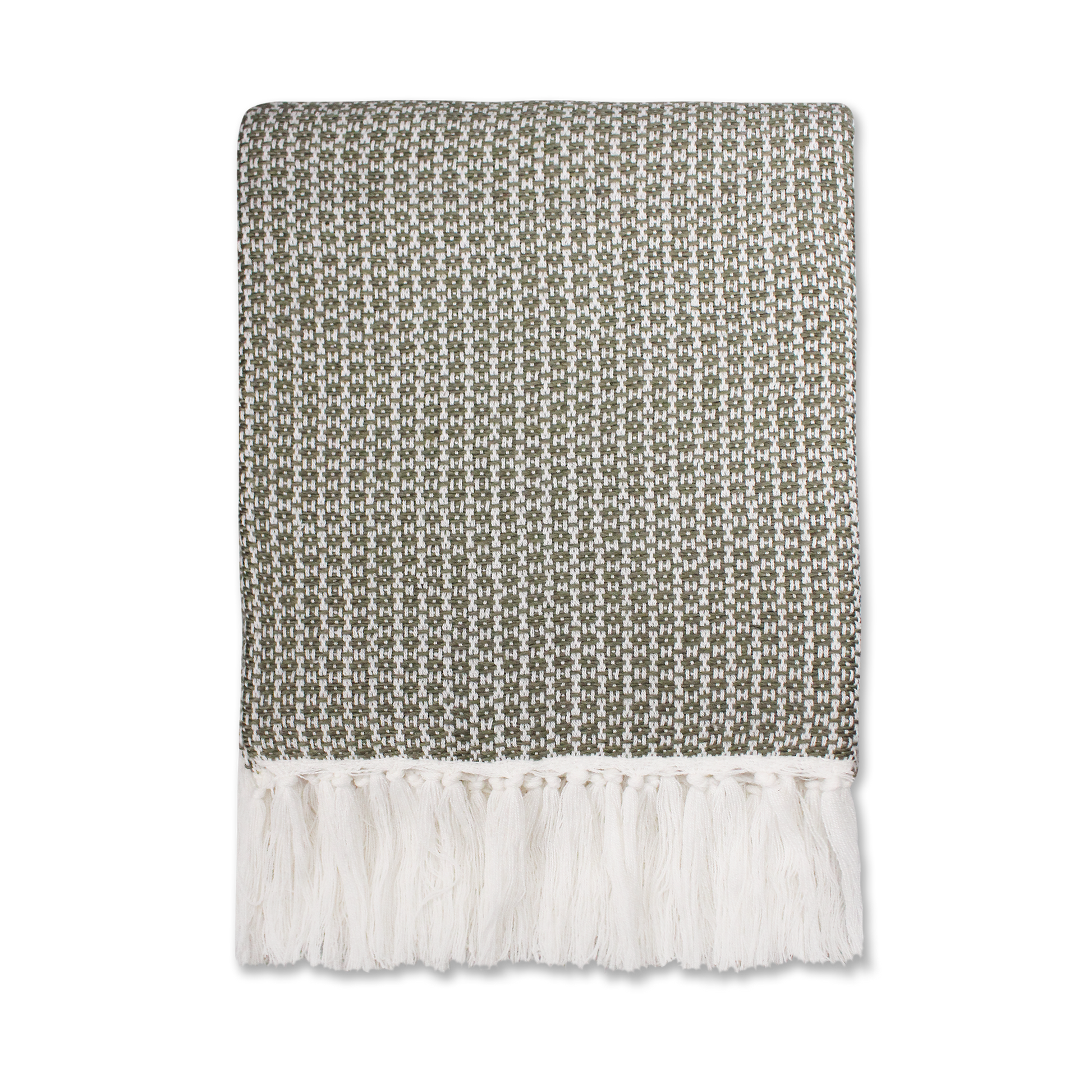 Plaid Ayla vert mousse - 125 x 150 cm
