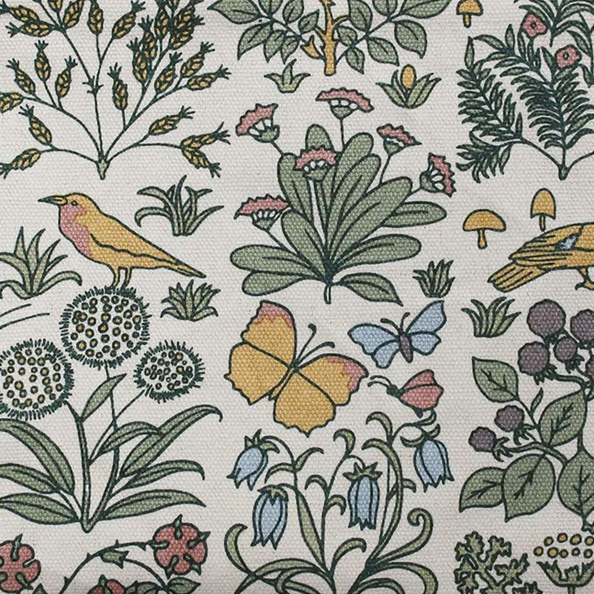 Pochette en coton recyclé Voysey Jardin botanique Faune
