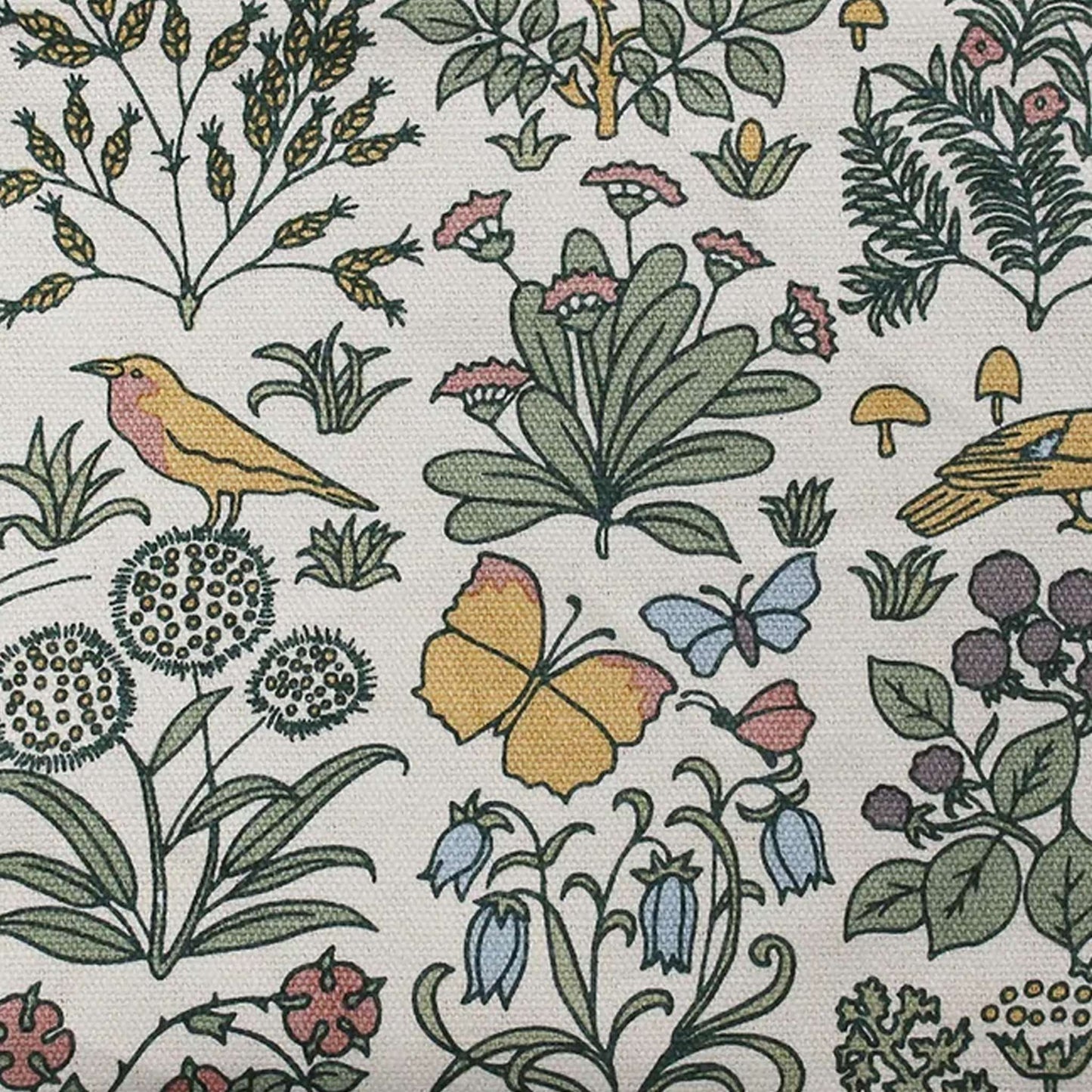 Pochette en coton recyclé Voysey Jardin botanique Faune