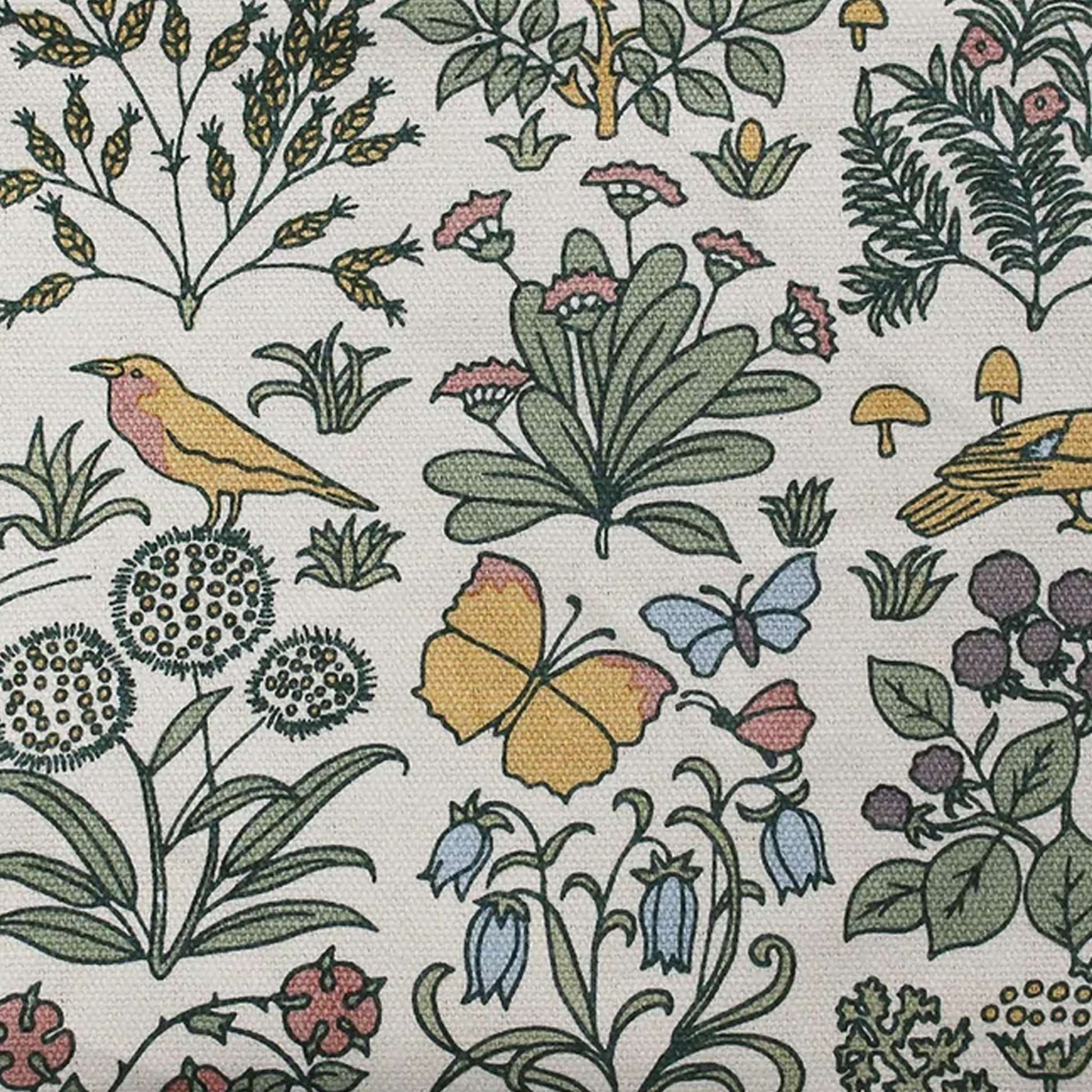Pochette en coton recyclé Voysey Jardin botanique Faune