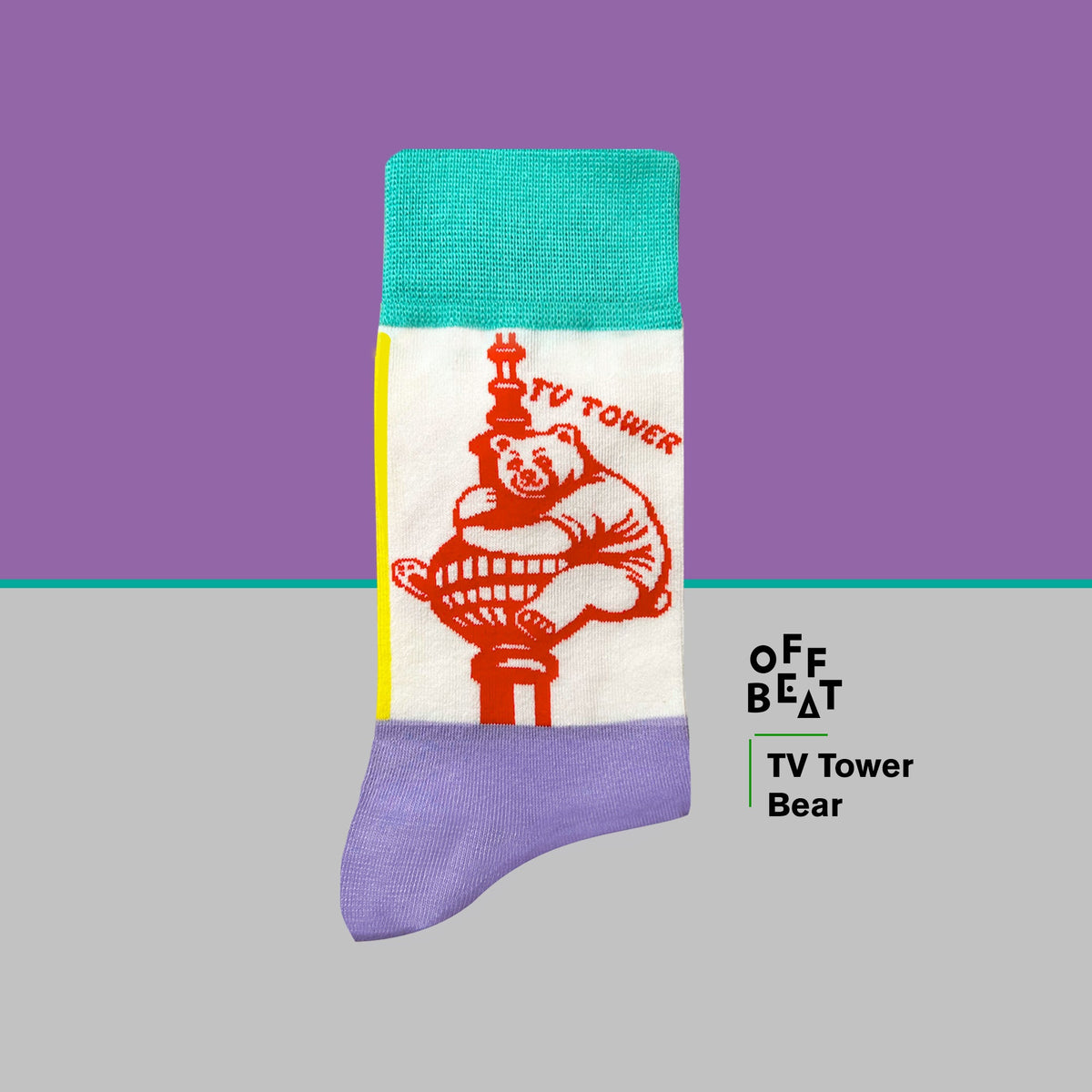Chaussettes Ours de Berlin Serrant la Tour TV