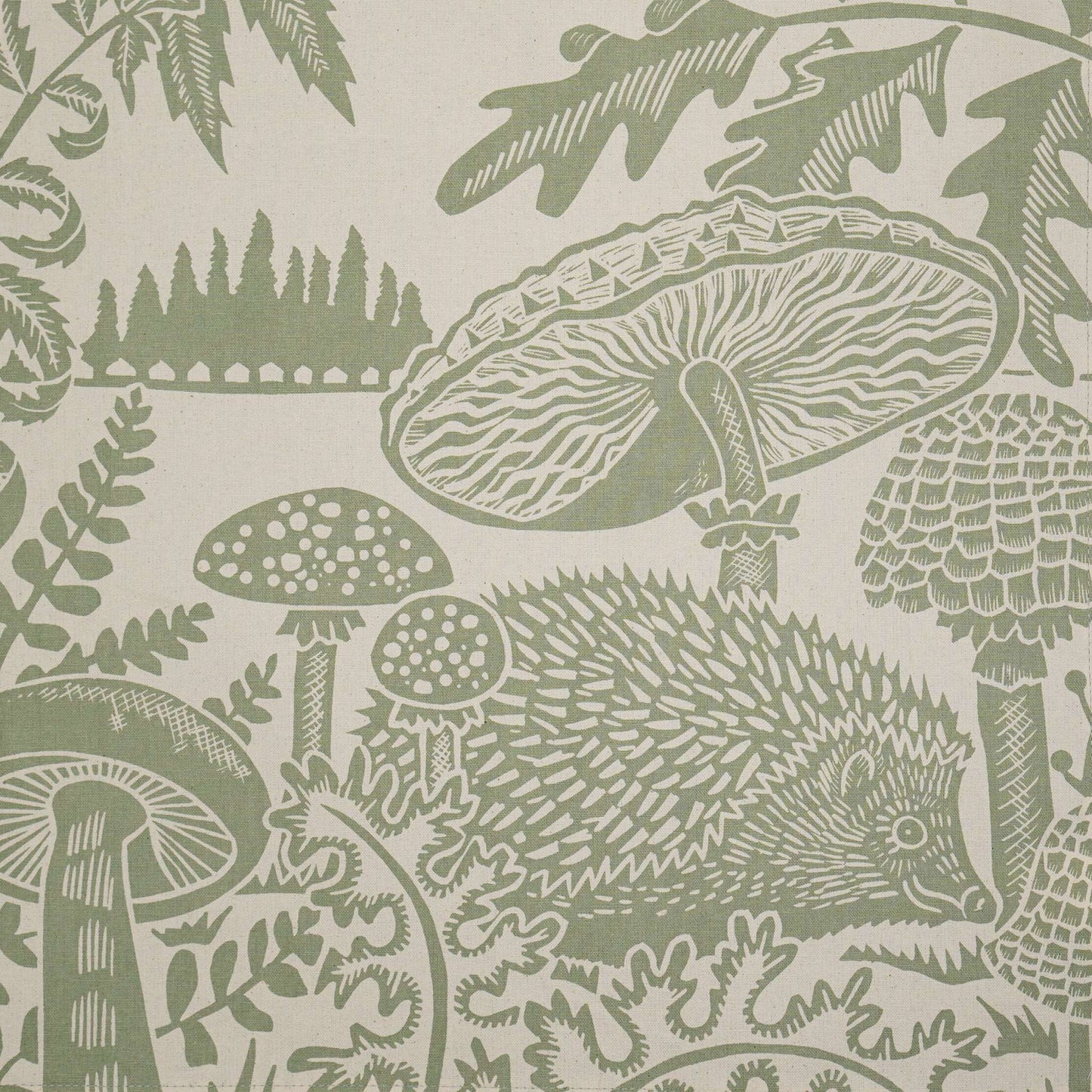 Kate Heiss Woodland Green Tea Towel