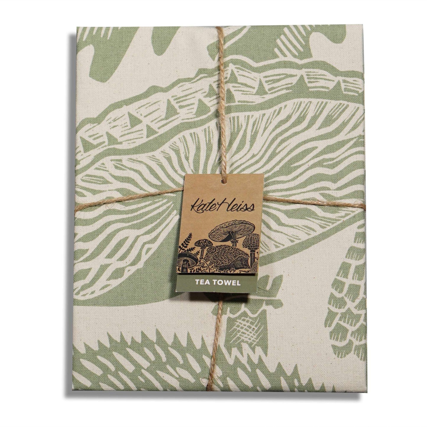 Kate Heiss Woodland Green Tea Towel