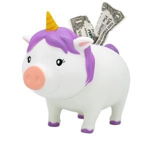 Maiale unicorno bianco