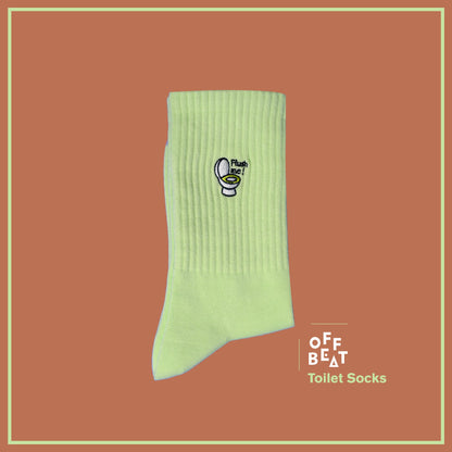 Chaussettes Brodées Toilettes « Flush Me »
