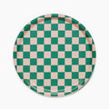 Peach Tulip CHECKER Round Serving Tray - 31 cm