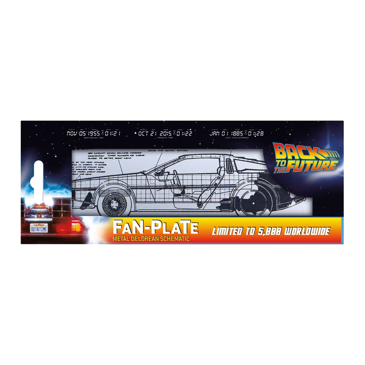 Objet collector Retour vers le Futur - DeLorean Schematic Fan-Plate