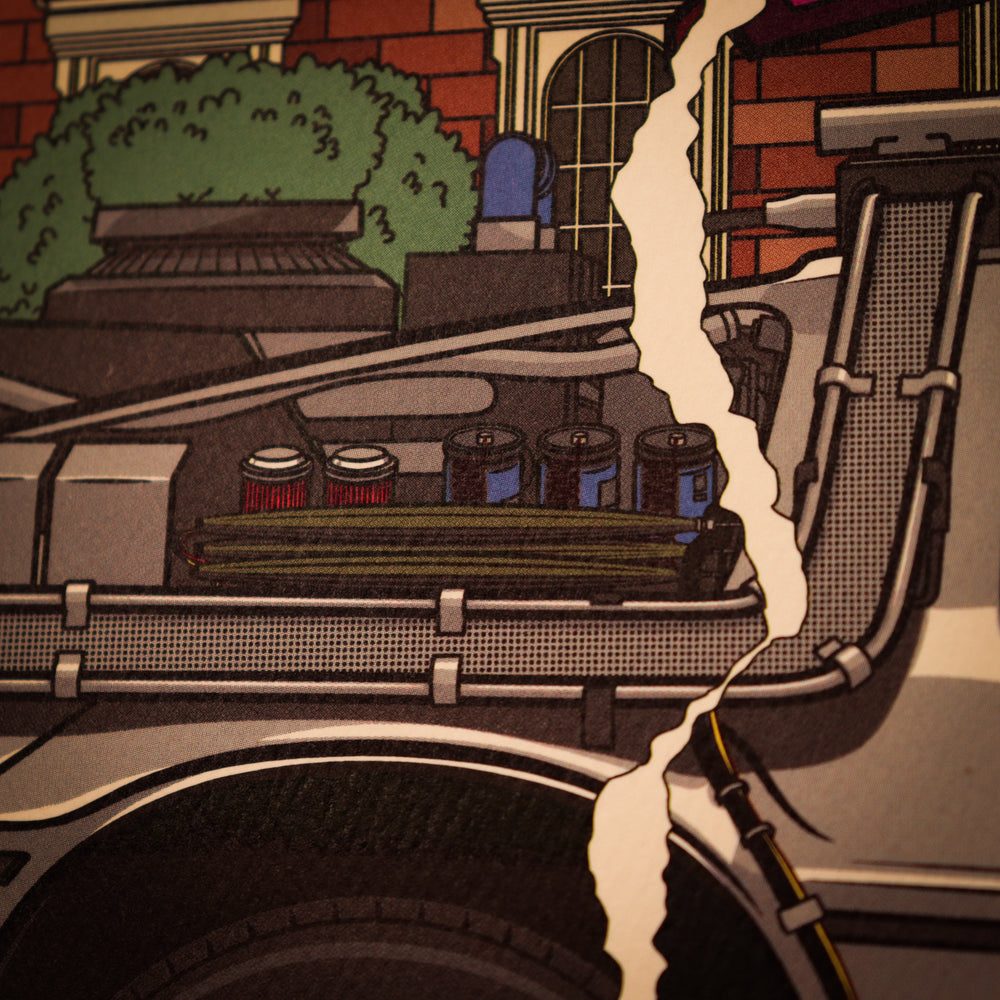 Affiche collector A3 Retour vers le Futur - 40th Anniversary Hill Valley