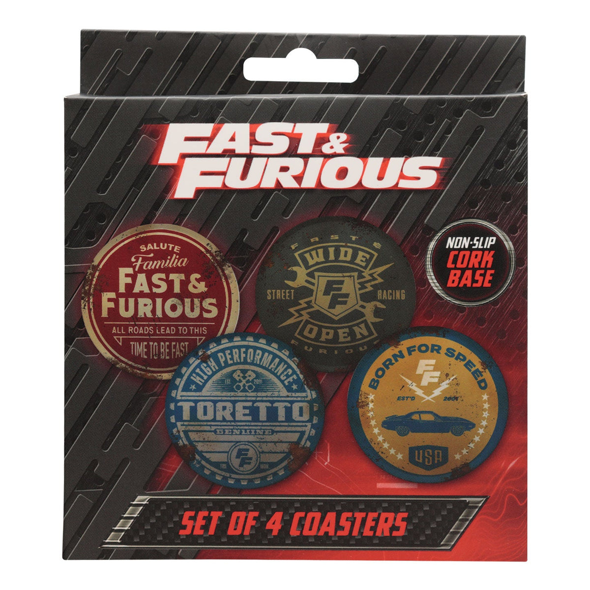 Fast & Furious Coasters - 4 Vintage Style