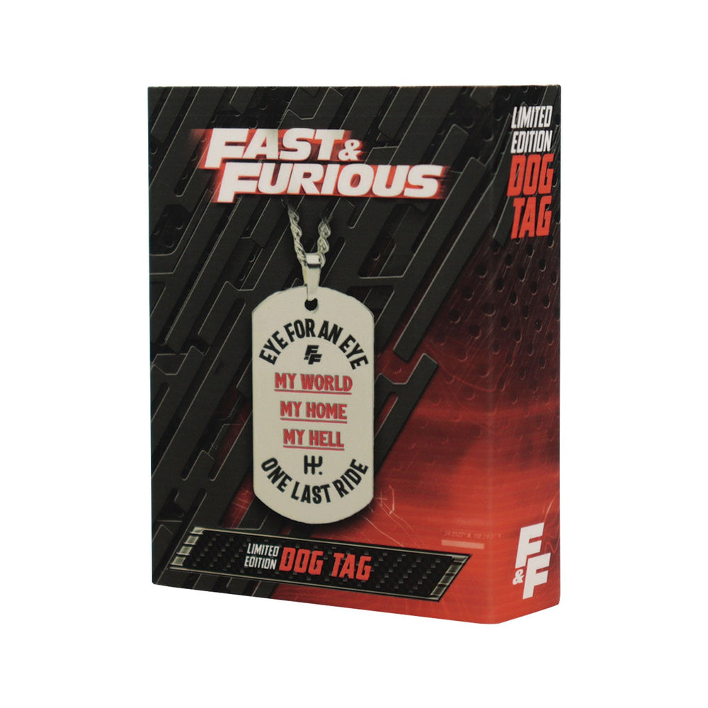 Objet collector Fast & Furious - Stainless Steel Dog Tag