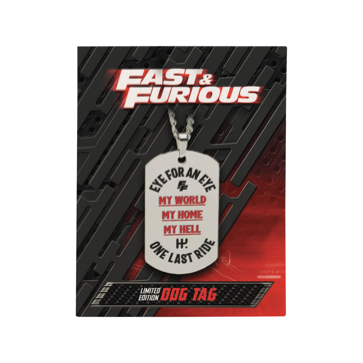 Objet collector Fast & Furious - Stainless Steel Dog Tag