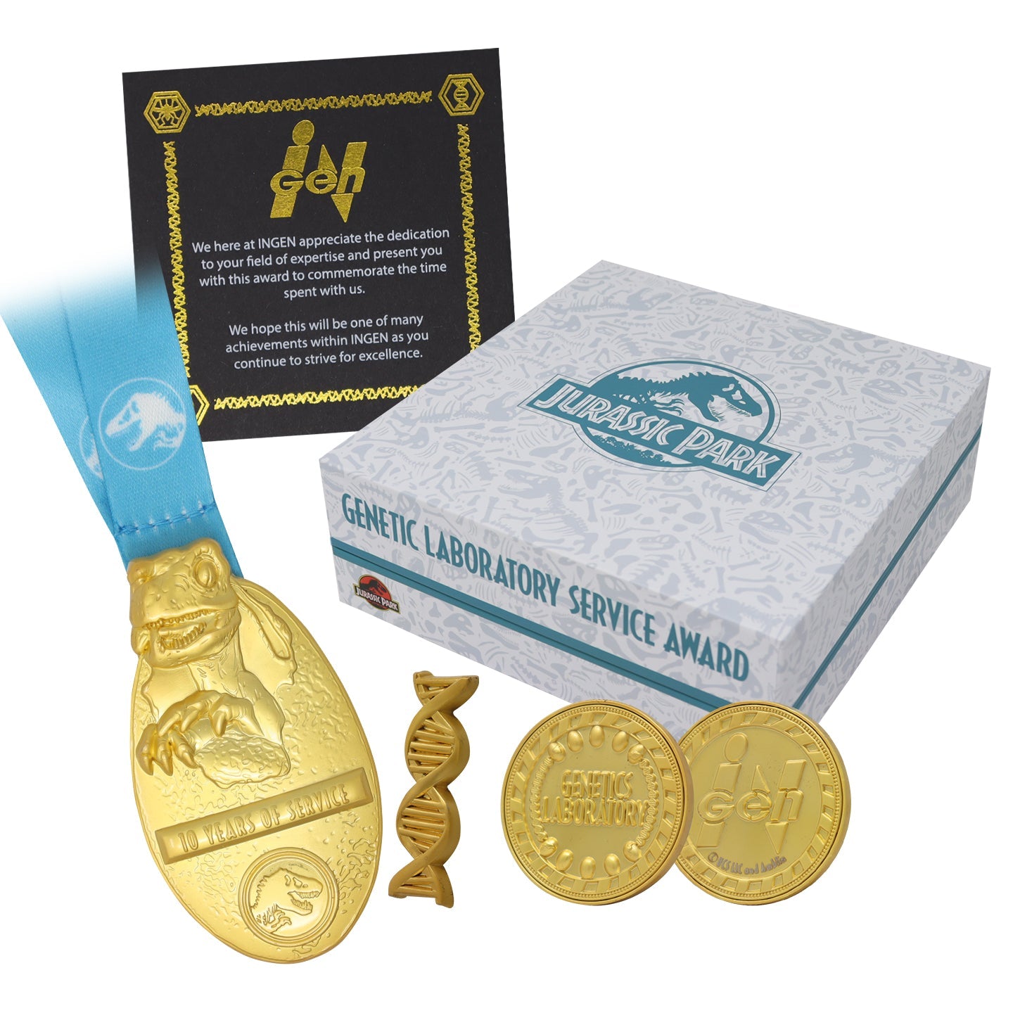 Objet collector Jurassic Park - Genetics Laboratory Service Award