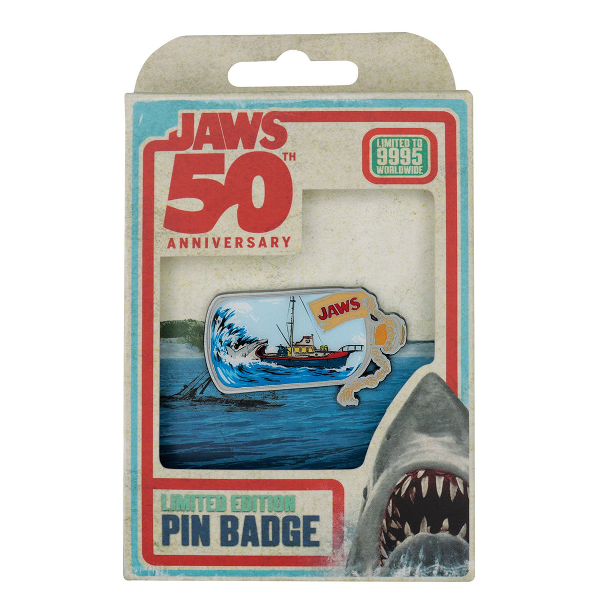 Pin's Les Dents de la Mer - 50th Anniversary Ship in Bottle