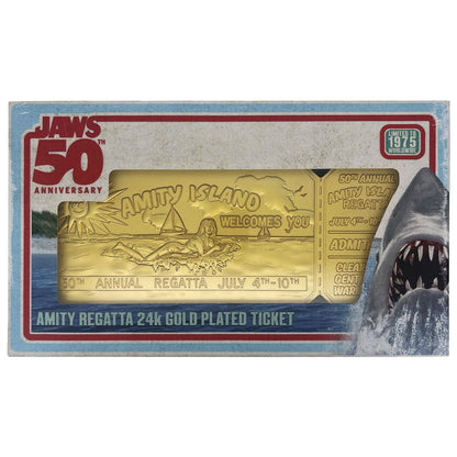 Objet collector Les Dents de la Mer - 50th Anniversary 24K Gold Plated Regatta TicketTObjet collector Les Dents de la Mer - 50th Anniversary 24K Gold Plated Regatta TicketiObjet collector Les Dents de la Mer - 50th Anniversary 24K Gold Plated Regatta TicketcObjet collector Les Dents de la Mer - 50th Anniversary 24K Gold Plated Regatta TicketkObjet collector Les Dents de la Mer - 50th Anniversary 24K Gold Plated Regatta TicketeObjet collector Les Dents de la Mer - 50th Anniversary 24K Gold Plated Regatta Tic