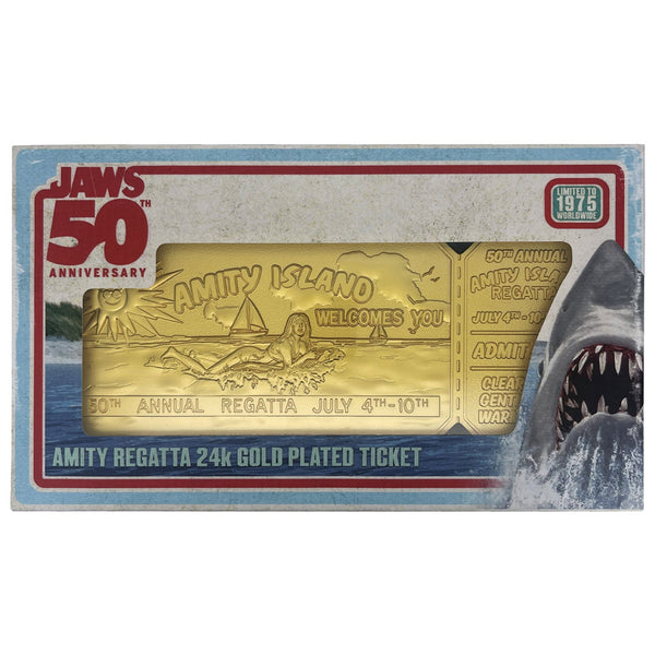 Objet collector Les Dents de la Mer - 50th Anniversary 24K Gold Plated Regatta TicketTObjet collector Les Dents de la Mer - 50th Anniversary 24K Gold Plated Regatta TicketiObjet collector Les Dents de la Mer - 50th Anniversary 24K Gold Plated Regatta TicketcObjet collector Les Dents de la Mer - 50th Anniversary 24K Gold Plated Regatta TicketkObjet collector Les Dents de la Mer - 50th Anniversary 24K Gold Plated Regatta TicketeObjet collector Les Dents de la Mer - 50th Anniversary 24K Gold Plated Regatta Tic