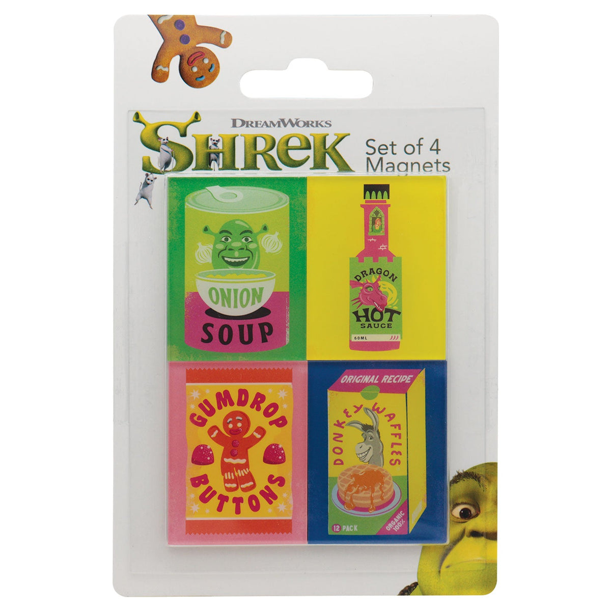 Set de 4 magnets Shrek