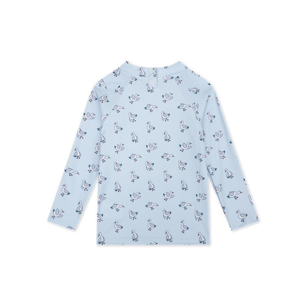 UV Swimming T-Shirt Long Sleeves - Blue - Little Seagull