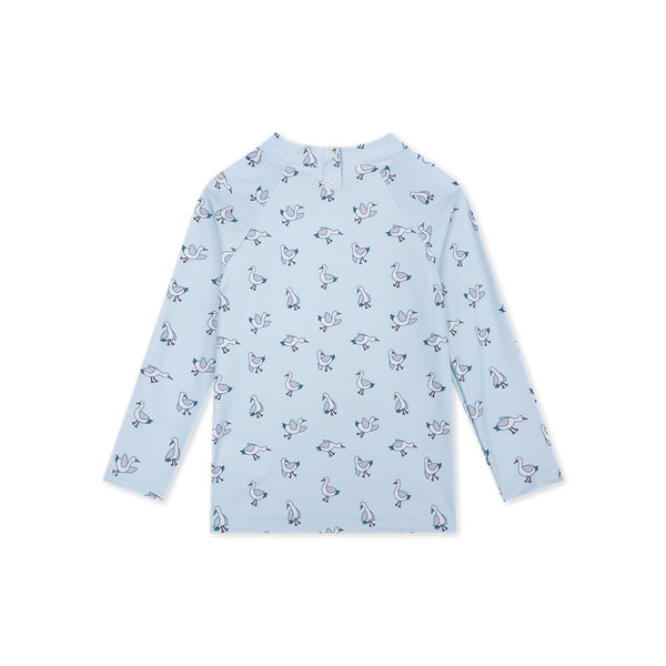 UV Protection Long-Sleeved Swim T-Shirt - Blue - Little Seagull