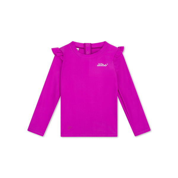 UV Swimming T-Shirt Long Sleeves - Purple - Wild Fuchsia
