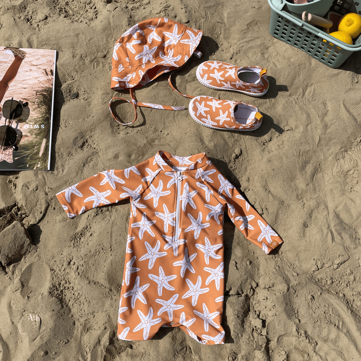 UV Swimsuit Boys - Orange - Seastar